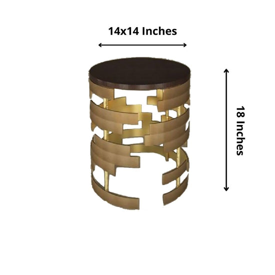 Designer Metallic Brown Color Table for Drawing Room-Hansart, Tables, Designer Tables by Hans Art Specifications: Top: 14x14 Inches, Height: 18 Inches The top of the product is made of laminate material on MDF. Metal body base (Rust Free) Premium Quality Metal Construction Hand Crafted Tables Best for your living room, drawing room, guest room, hall and reception The product is packed by professionals for safe delivery Designed to make your home look complete "Hansart Made In India"