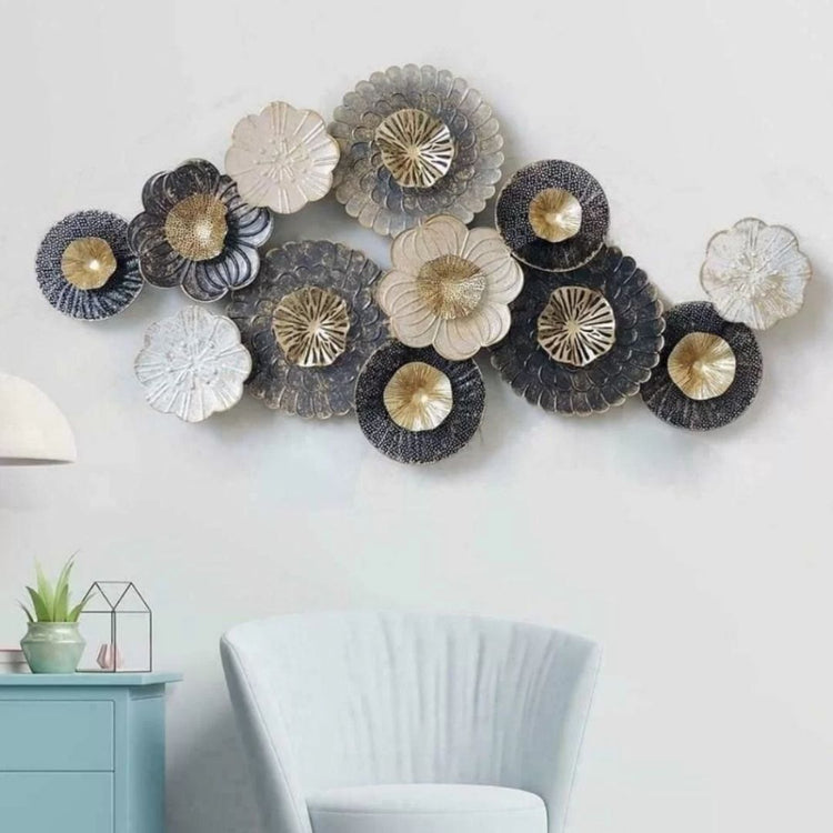 Elegant Multicolor Circles Metal Wall Accent for Living Room and Hall. Metal Wall Decor by Hansart Abstract wall art Total Wall Coverage Area: 52 x 26 Inches Made of Premium-Quality Iron Metal Anti-rust powder coating used Hanging Mechanism included Perfect for your living room, bedroom, hall, office reception, guest room, and hotel reception The product is packed by professionals for safe delivery Designed to make your home look complete "Hansart Made In India because India itself is an art".