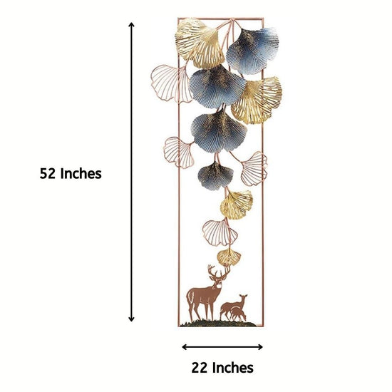 Vertical Petals In Frame Metal Wall Art (22 x 52 Inches)-abstract wall art-Hansart-abstract metal wall art-Made of Premium-Quality Iron Metal-Perfect for your living room, bedroom, hall, office reception, guest room, and hotel reception-The product is packed by professionals for safe delivery Designed to make your home look complete-"Hansart Made In India because India itself is an art".