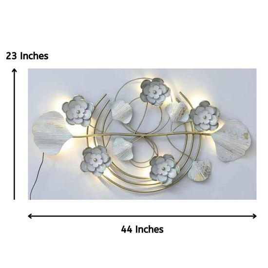 White Fiona Wall Décor Art for Guest Room (44 x 23 Inches)-Home Decoration-Hansart-abstract metal wall art-Made of Premium-Quality Iron Metal-Perfect for your living room, bedroom, hall, office reception, guest room, and hotel reception-The product is packed by professionals for safe delivery Designed to make your home look complete-"Hansart Made In India because India itself is an art".