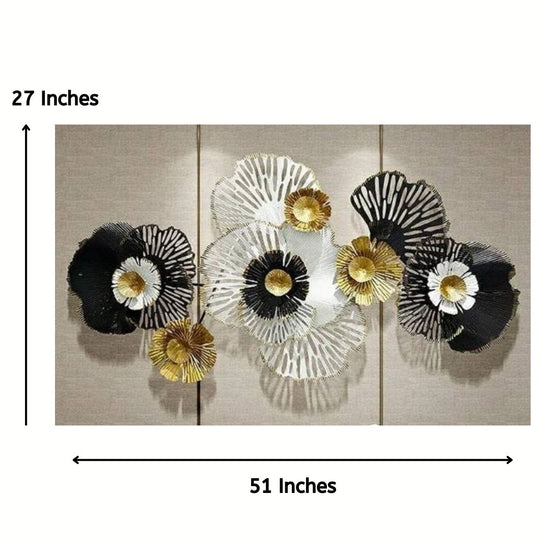 This modern wall art is crafted with premium-quality iron metal, giving it stylish strength and durability. Its dimensions of 51 x 27 inches make it an ideal addition to living rooms, bedrooms, and entryways. Its sophisticated Golden black and white finish adds a luxurious touch to any space. Bring modern art to your living spaces with this stylish golden, black and white metal wall art - perfect for any room. With our included hanging mechanism, you&