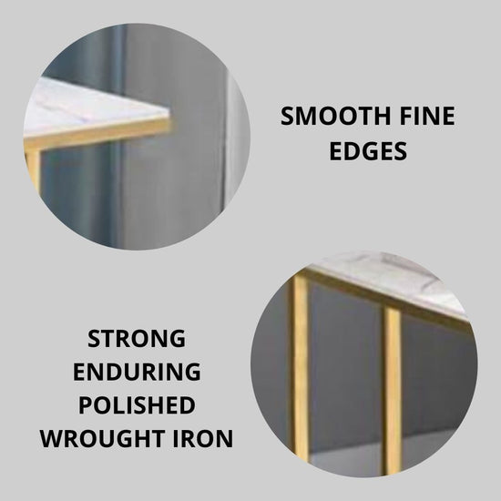 Double Metallic Framed Square Designer Table-Hansart, Tables, Designer Tables by Hans Art Specifications: Top: 16x16 Inches, Height: 20 Inches Marble Top Table and Metal body base (Rust Free) Premium Quality Metal Construction Hand Crafted Tables Best for your living room, drawing room, guest room, hall and reception The product is packed by professionals for safe delivery Designed to make your home look complete "Hansart Made In India"