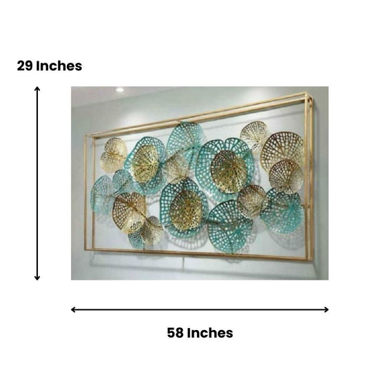 Metal Wall Decor by Hansart Total Wall Coverage Area: 58 x 29 Inches Made of Premium-Quality Iron Metal Anti-rust powder coating used for long lasting finish Hanging Mechanism included Caring Instructions: Convenient Cleaning With Dry Cloth Perfect for your living room, bedroom, hall, office reception, guest room, and hotel reception The product is packed by professionals for safe delivery Designed to make your home look complete "Hansart Made In India because India itself is an art".