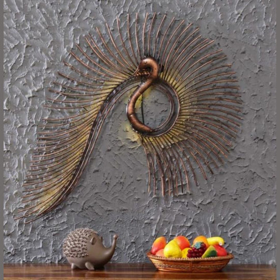 Round Peacock Wall Décor With LED (55 x 27 Inches)-Home Decoration-Hansart-Peacock Wall Decor by Hansart Wall Decor with LED Lights Made of Premium-Quality Iron Metal Perfect for your living room, bedroom, hall, office reception, guest room, and hotel reception The product is packed by professionals for safe delivery Designed to make your home look complete "Hansart Made In India because India itself is an art".