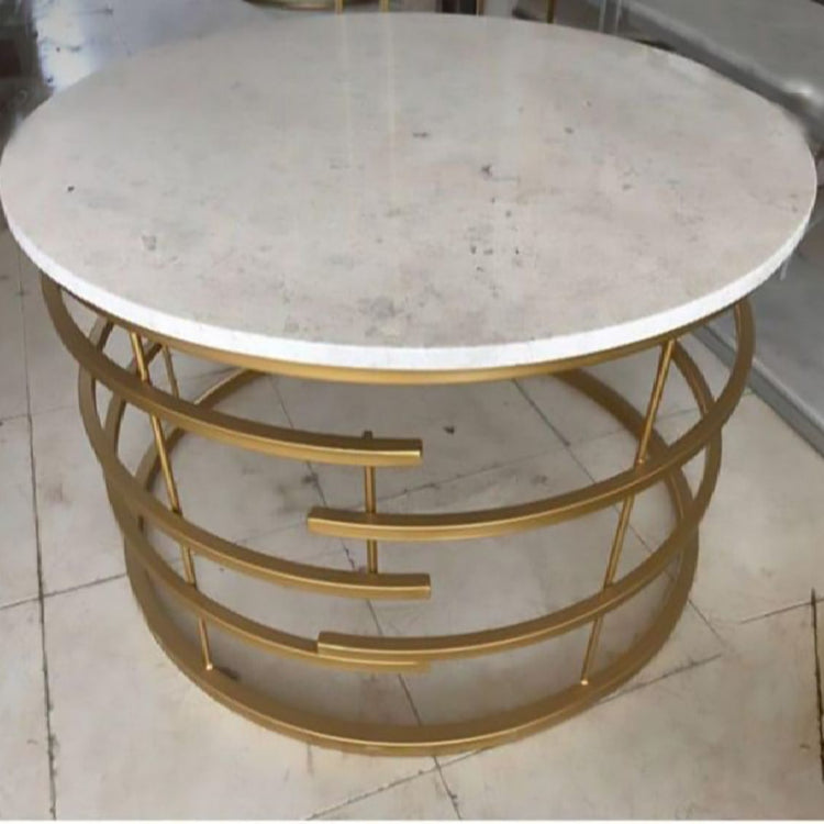 Designer Round White Marble Top for Living Room-Hansart, Tables, Designer Tables by Hans Art Specifications: Top: 30 x 30 Inches, Height: 24 Inches Marble Top Table and Metal body base (Rust Free) Premium Quality Metal Construction Hand Crafted Tables Best for your living room, drawing room, guest room, hall and reception The product is packed by professionals for safe delivery Designed to make your home look complete "Hansart Made In India"