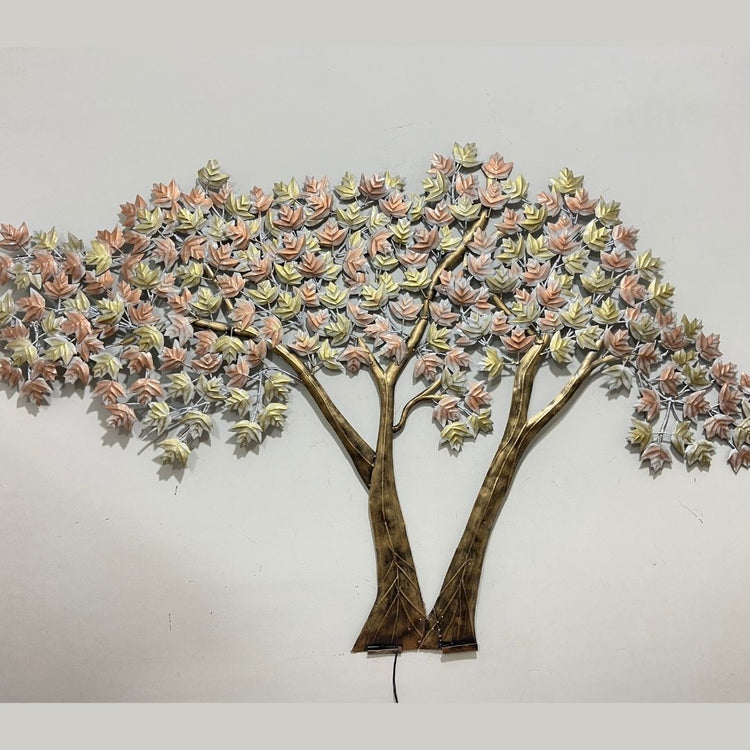 Metallic Spring Tree Wall Art for Guest Room (79x50 Inches)-Home Decoration-Metal Wall Tree by Hansart Made of Premium-Quality Iron Metal Perfect for your living room, bedroom, hall, office reception, guest room, and hotel reception The product is packed by professionals for safe delivery Designed to make your home look complete "Hansart Made In India because India itself is an art".