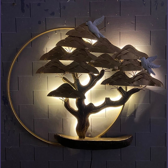 Decorative Mountain Tree Wall Art For Bed Room (38x32 Inches)-Home Decoration-Metal Wall Tree by Hansart Made of Premium-Quality Iron Metal Perfect for your living room, bedroom, hall, office reception, guest room, and hotel reception The product is packed by professionals for safe delivery Designed to make your home look complete "Hansart Made In India because India itself is an art".