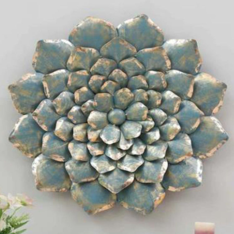 Dahlia Flower Metal Wall Art for Dining Hall (24 Inches Dia.)-Home Decoration-Hansart-Metallic Nature Wall Decor by Hansart-Made of Premium-Quality Iron Metal Perfect for your living room, bedroom, hall, office reception, guest room, and hotel reception-The product is packed by professionals for safe delivery-Designed to make your home look complete-"Hansart Made In India because India itself is an art".