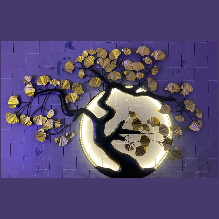 Metallic Ring Tree Wall Art for Living Room (52x36 Inches)-Home Decoration-Metal Wall Tree by Hansart Made of Premium-Quality Iron Metal Perfect for your living room, bedroom, hall, office reception, guest room, and hotel reception The product is packed by professionals for safe delivery Designed to make your home look complete "Hansart Made In India because India itself is an art".