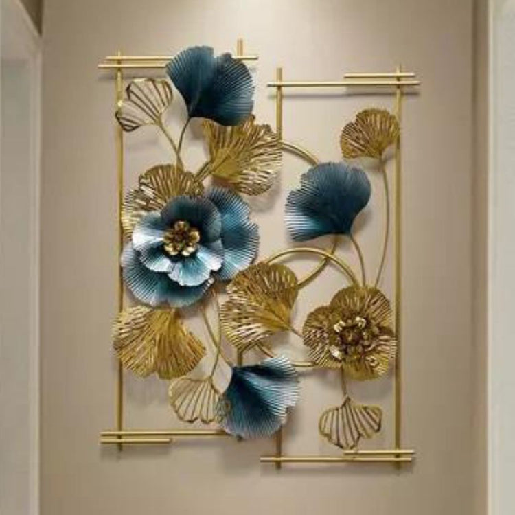 Double Iris Flowery Metal Wall Art For Hall (38 x 20 Inches)-Home Decoration-Hansart-abstract metal wall art-Made of Premium-Quality Iron Metal-Perfect for your living room, bedroom, hall, office reception, guest room, and hotel reception-The product is packed by professionals for safe delivery Designed to make your home look complete-"Hansart Made In India because India itself is an art".