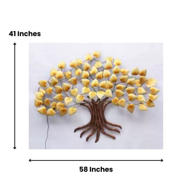 Metal Wall Tree Decor by Hansart Total Wall Coverage Area: 58 x 41 Inches Made of Premium-Quality Iron Metal Anti Rust Powder Coating Used for Long Lasting Finish Hanging Mechanism Included Caring Instructions: Convenient Cleaning With Dry Cloth Perfect for your living room, bedroom, hall, office reception, guest room, and hotel reception The product is packed by professionals for safe delivery Designed to make your home look complete "Hansart Made In India because India itself is an art".