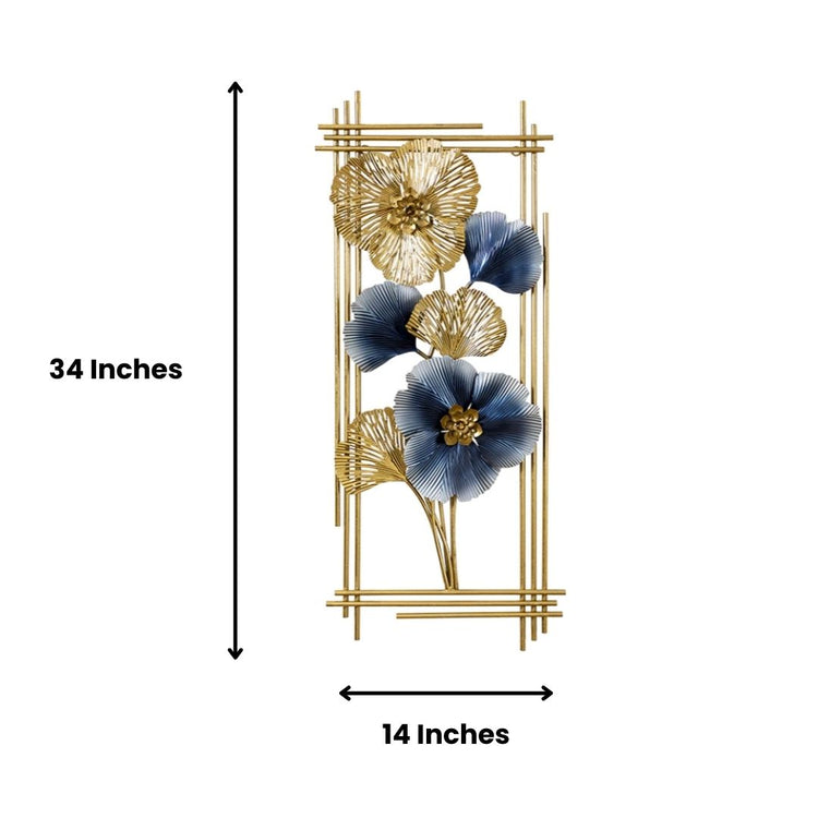 Split Panel Floral Wall Accent for Bed Room and Living Room. Metal Wall Decor by Hansart Abstract wall art Total Wall Coverage Area: 14 x 34 Inches Each Made of Premium-Quality Iron Metal Anti-rust powder coating used Hanging Mechanism included Perfect for your living room, bedroom, hall, office reception, guest room, and hotel reception The product is packed by professionals for safe delivery Designed to make your home look complete "Hansart Made In India because India itself is an art".