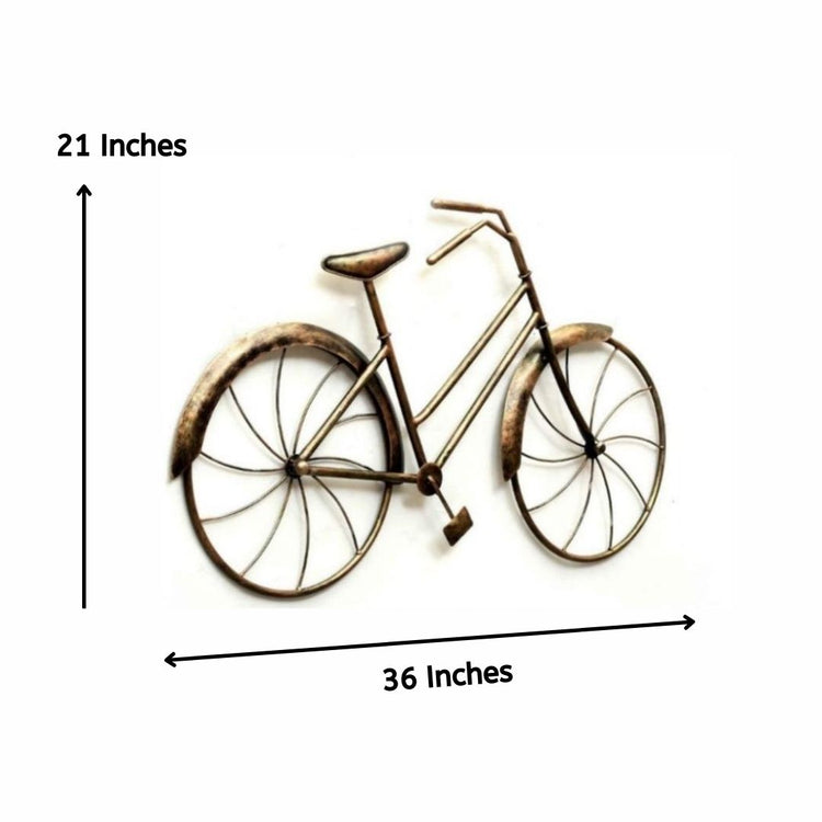 Rocking Ride Cycle Metal Wall Décor (36 x 21 Inches)-Home Decoration-Metal Wall Decor by Hansart Made of Premium-Quality Iron Metal Perfect for your living room, bedroom, hall, office reception, guest room, and hotel reception The product is packed by professionals for safe delivery Designed to make your home look complete "Hansart Made In India because India itself is an art".