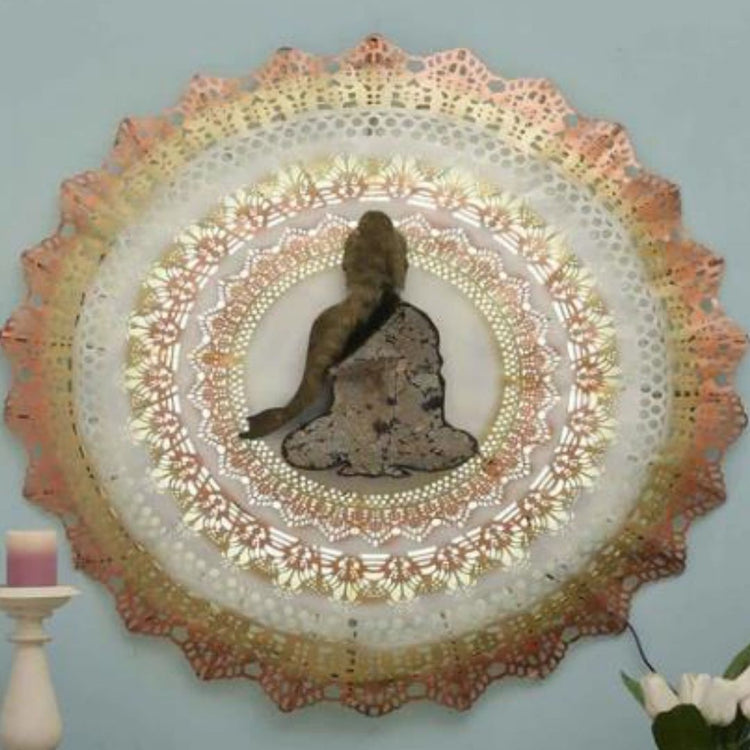 Hansart Special Buddha Circle LED Wall Art (32 x 32 Inches)-Artisan Hub-Hans Art-Metallic Traditional Wall Decor by Hansart-Made of Premium-Quality Iron Metal Perfect for your living room, bedroom, hall, office reception, guest room, and hotel reception-The product is packed by professionals for safe delivery-Designed to make your home look complete-"Hansart Made In India because India itself is an art".