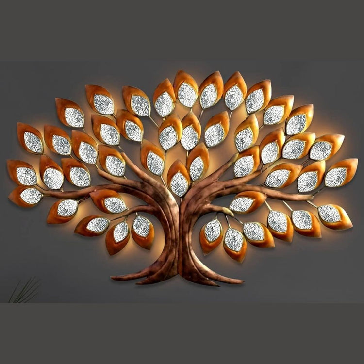 Hansart Special Oak Mosaic Tree Metal Wall Décor (26 x 43 Inches)-Home Decoration-Metal Wall Tree by Hansart Made of Premium-Quality Iron Metal Perfect for your living room, bedroom, hall, office reception, guest room, and hotel reception The product is packed by professionals for safe delivery Designed to make your home look complete "Hansart Made In India because India itself is an art".