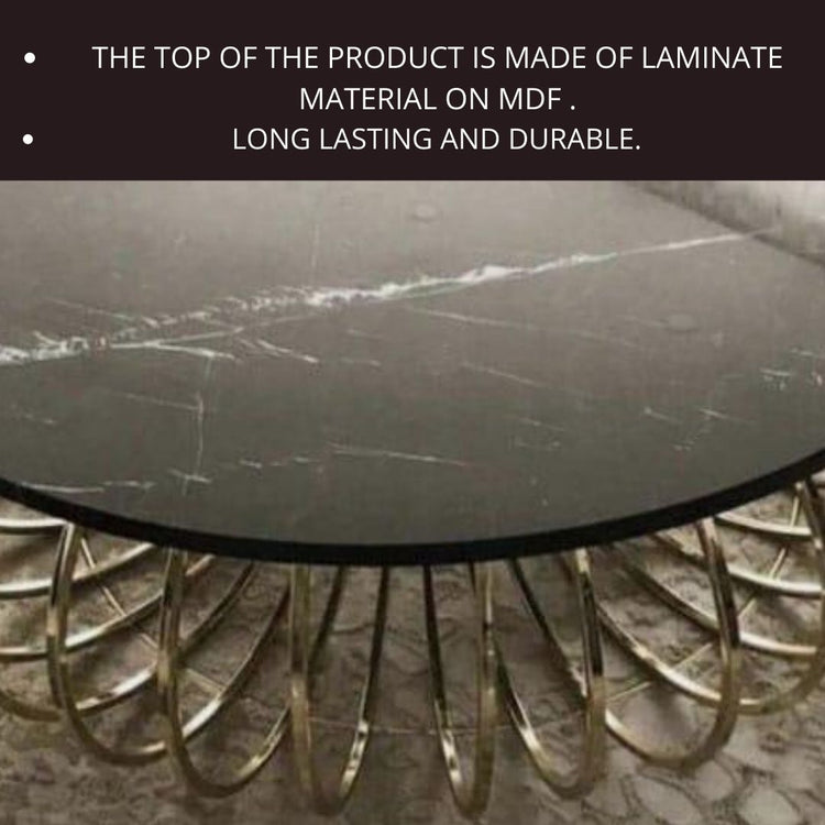 Round Decorative Metal Framed Centre Table for Living Room-Hansart, Tables, Designer Tables by Hans Art Specifications: Top: 30 x 30 Inches, Height: 20 Inches The top of the product is made of laminate material on MDF. Metal body base (Rust Free) Premium Quality Metal Construction Hand Crafted Tables Best for your living room, drawing room, guest room, hall and reception The product is packed by professionals for safe delivery Designed to make your home look complete "Hansart Made In India"