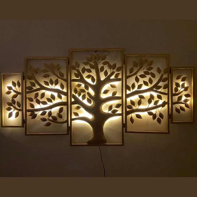 Designer Panel Tree Metal Wall Art for Reception (59x30 Inches)-Home Decoration-Metal Wall Tree by Hansart Made of Premium-Quality Iron Metal Perfect for your living room, bedroom, hall, office reception, guest room, and hotel reception The product is packed by professionals for safe delivery Designed to make your home look complete "Hansart Made In India because India itself is an art".