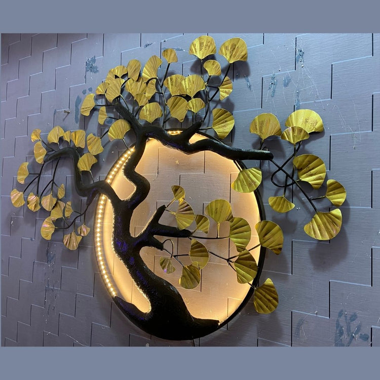Metallic Ring Tree Wall Art for Living Room (52x36 Inches)-Home Decoration-Metal Wall Tree by Hansart Made of Premium-Quality Iron Metal Perfect for your living room, bedroom, hall, office reception, guest room, and hotel reception The product is packed by professionals for safe delivery Designed to make your home look complete "Hansart Made In India because India itself is an art".