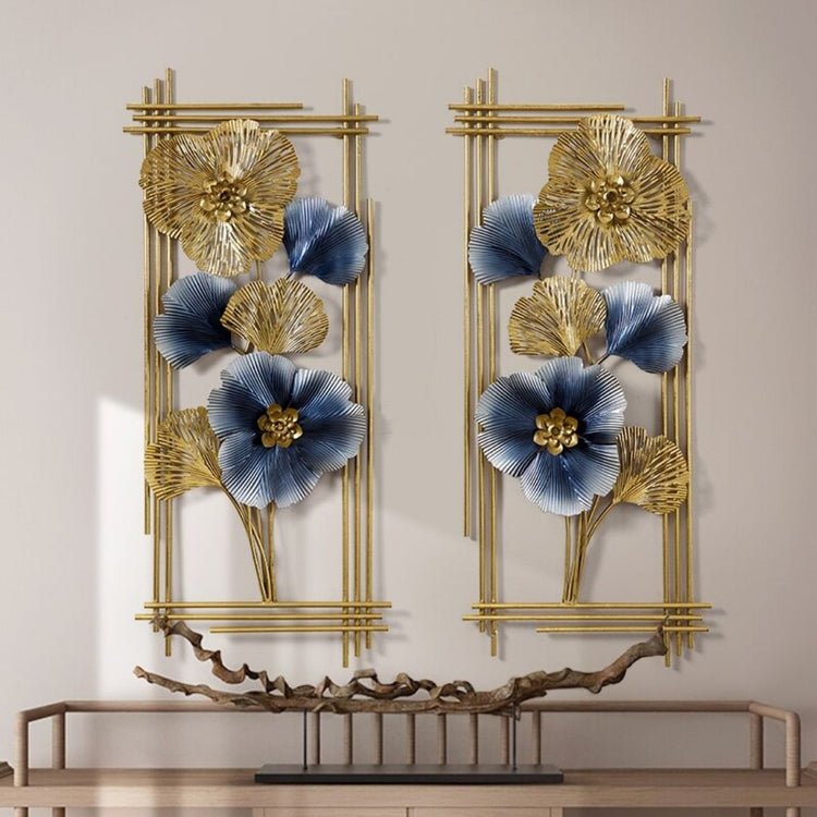 Split Panel Floral Wall Accent for Bed Room and Living Room. Metal Wall Decor by Hansart Abstract wall art Total Wall Coverage Area: 14 x 34 Inches Each Made of Premium-Quality Iron Metal Anti-rust powder coating used Hanging Mechanism included Perfect for your living room, bedroom, hall, office reception, guest room, and hotel reception The product is packed by professionals for safe delivery Designed to make your home look complete "Hansart Made In India because India itself is an art".