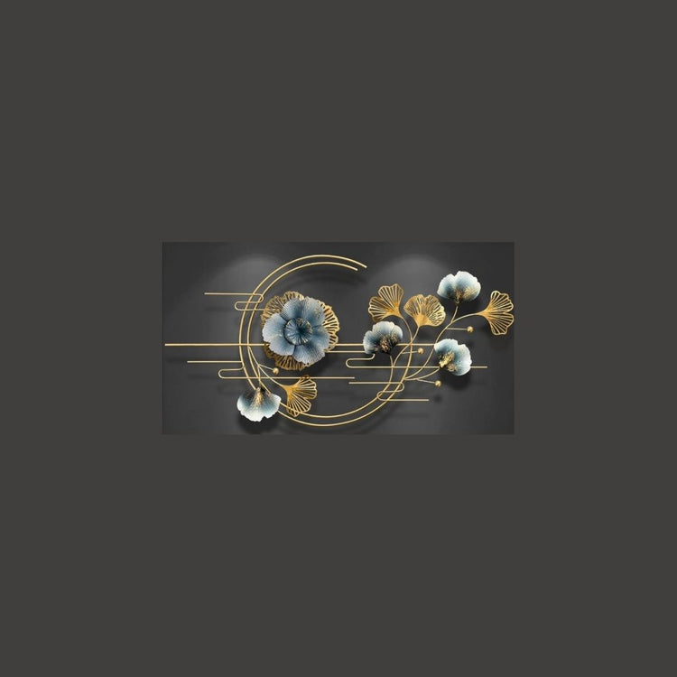 Musical Flowers Premium Metal Wall Art (48 x 24 Inches)-abstract wall art-Hansart-abstract metal wall art-Made of Premium-Quality Iron Metal-Perfect for your living room, bedroom, hall, office reception, guest room, and hotel reception-The product is packed by professionals for safe delivery Designed to make your home look complete-"Hansart Made In India because India itself is an art".