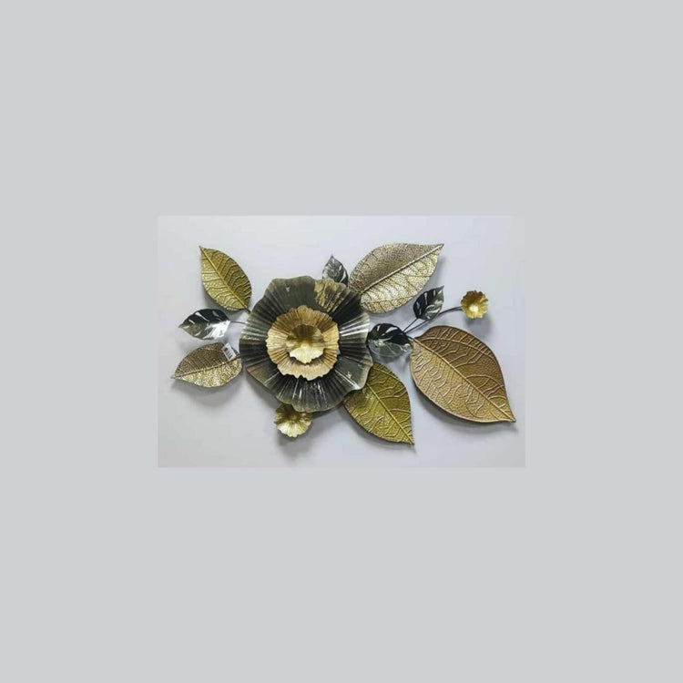 Metallic Black Golden Rose Décor Art For Living Room (40 x 22 Inches)-Home Decoration-Hansart-Metallic Nature Wall Decor by Hansart-Made of Premium-Quality Iron Metal Perfect for your living room, bedroom, hall, office reception, guest room, and hotel reception-The product is packed by professionals for safe delivery-Designed to make your home look complete-"Hansart Made In India because India itself is an art".