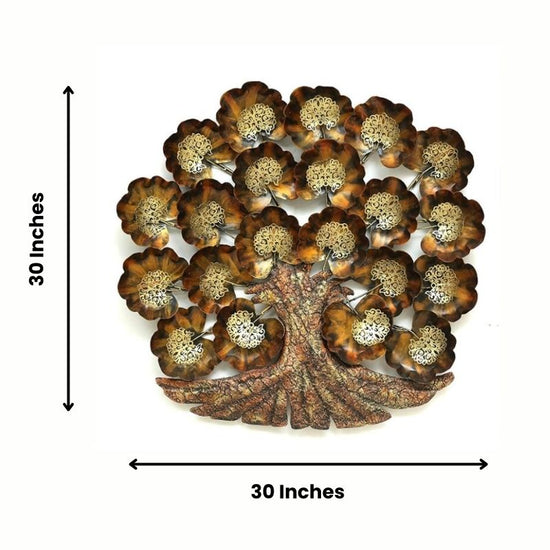 Metal Wall Tree Decor by Hansart Nature Wall Art Total Wall Coverage Area: 30 x 30 Inches Made of Premium-Quality Iron Metal Anti-rust powder coating used Hanging Mechanism included Perfect for your living room, bedroom, hall, office reception, guest room, and hotel reception The product is packed by professionals for safe delivery Designed to make your home look complete "Hansart Made In India because India itself is an art".