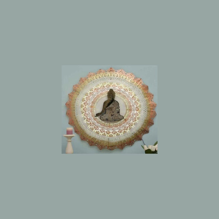 Hansart Special Buddha Circle LED Wall Art (32 x 32 Inches)-Artisan Hub-Hans Art-Metallic Traditional Wall Decor by Hansart-Made of Premium-Quality Iron Metal Perfect for your living room, bedroom, hall, office reception, guest room, and hotel reception-The product is packed by professionals for safe delivery-Designed to make your home look complete-"Hansart Made In India because India itself is an art".