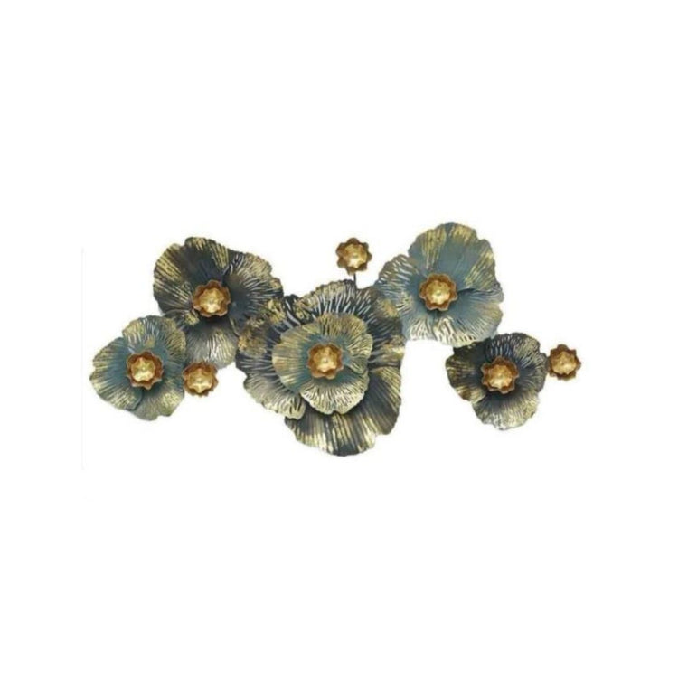 Glossy Grey Flowery Metal Wall Art (47 x 24 Inches)-Home Decoration-Hansart-abstract metal wall art-Made of Premium-Quality Iron Metal-Perfect for your living room, bedroom, hall, office reception, guest room, and hotel reception-The product is packed by professionals for safe delivery Designed to make your home look complete-"Hansart Made In India because India itself is an art".