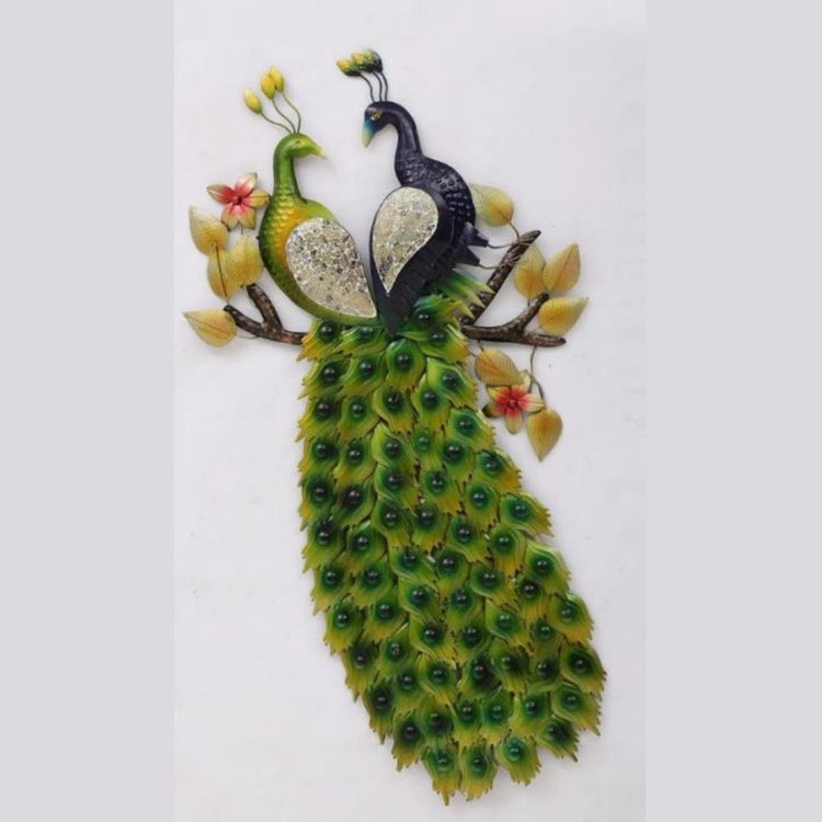 60 Inches Double Peacock wall art with LED Lights-Home Decoration-Hansart-Peacock Wall Decor by Hansart Wall Decor with LED Lights Made of Premium-Quality Iron Metal Perfect for your living room, bedroom, hall, office reception, guest room, and hotel reception The product is packed by professionals for safe delivery Designed to make your home look complete "Hansart Made In India because India itself is an art".