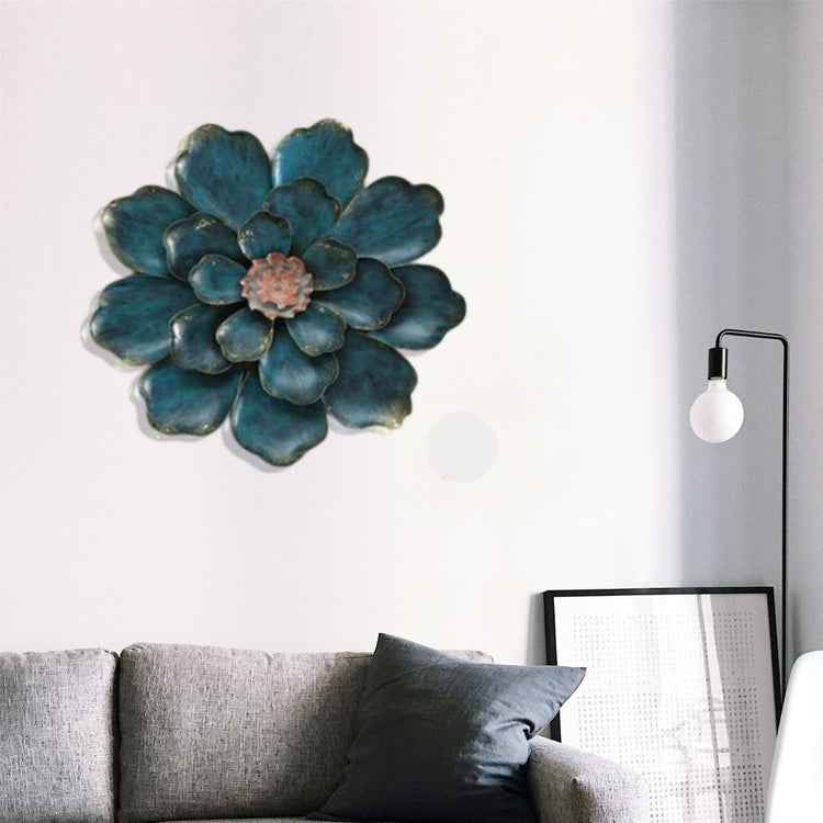 Shine Flower Metal Wall Art for Dining Hall (26 Inches Dia)-Home Decoration-Hansart-Metallic Nature Wall Decor by Hansart-Made of Premium-Quality Iron Metal Perfect for your living room, bedroom, hall, office reception, guest room, and hotel reception-The product is packed by professionals for safe delivery-Designed to make your home look complete-"Hansart Made In India because India itself is an art".