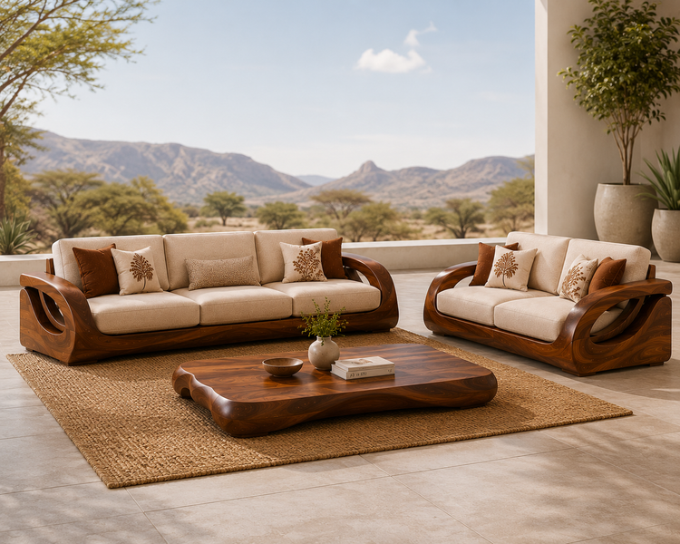 Wooden Sofa Set