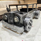 Hansart Special Vintage Car-Inspired Bar Table with Industrial Metal Frame