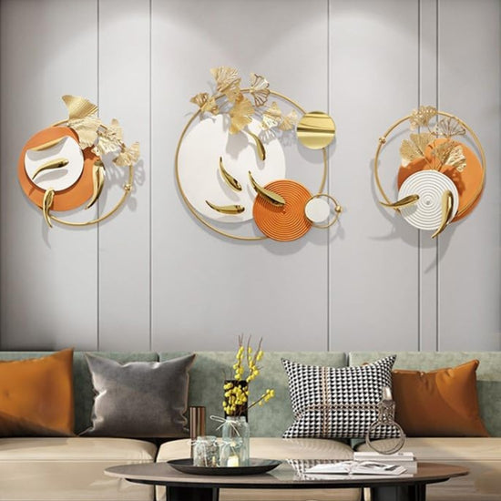 Spheres of Influence Round Metal Wall Art (57 x 27.5 Inches)