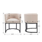 Modern Cream Sofa Accent Chair - Set of 2