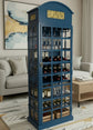 Blue Telephone Booth Wine Rack & Bar Cabinet
