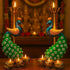 Decorative handcrafted peacock-shaped candle holders for Lighting Diya and Candles