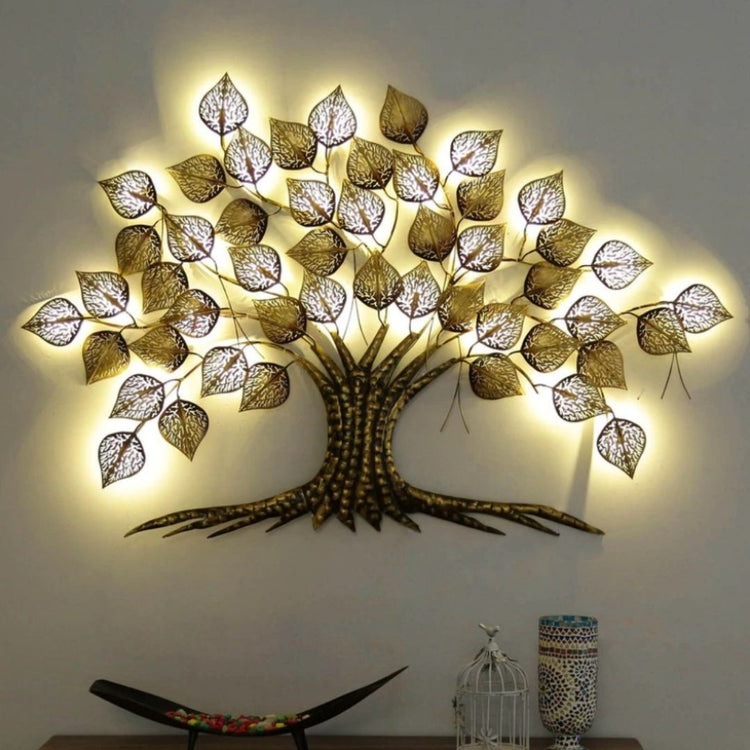 This Pan Tree Metal Wall Art with LED Lights is the perfect addition to your home décor. Crafted with durable metal, the 36 x 24 inch wall art features a unique Pan Tree design that will add character to any room. The built-in LED lights provide a warm and inviting glow, making it a functional and stylish piece for any space.

Metal Wall Decor by Hansart
Total Wall Coverage Area: 36 x 24 Inches-Made of High-Quality Iron Metal
Perfect for your living room, bedroom, hall, office reception, guest room