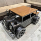 Hansart Special Vintage Car-Inspired Bar Table with Industrial Metal Frame