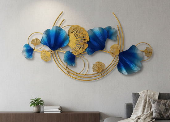 Blue Zinco Metal Wall Art For Living Room and Guest Room