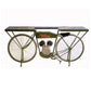 Vintage Board Tracker Bicycle-Themed Bar Table with Storage