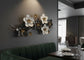 Large Blooming Floral Metal Wall Art Sculpture Decor