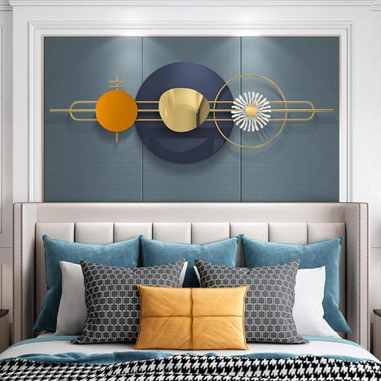 Orbital Balance Round Metal Wall Art (60 x 25 Inches)