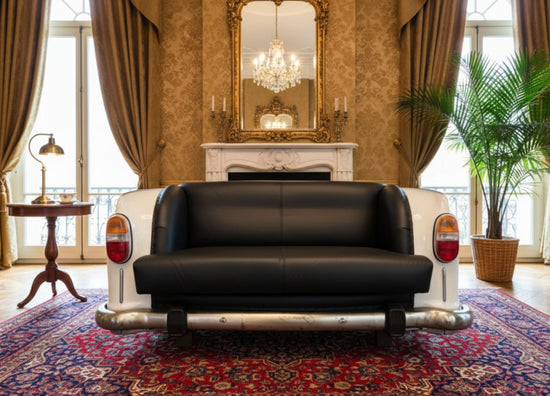 Vintage Car Trunk Sofa Seat Auto Art Leather Couch