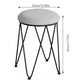 Modern 18-Inch Grey Padded Vanity Stool - Metal Wire Frame Seat