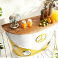 Yellow VW Bus Style Bar Counter with Peace Sign