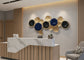 Luxury Black Blue Gold Circular Metal Wall Sculpture
