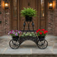 Elegant Multi-Tier Planter Stand with Decorative Scrollwork Design (40 x 12 x 32 In)
