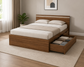 Durable Engineered Wood Bed with Storage Space