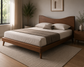 Premium Hardwood Bed with Foam Mattress & Pillows