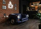Navy Blue Classic Car Sofa Luxury Vintage Auto Art Furniture